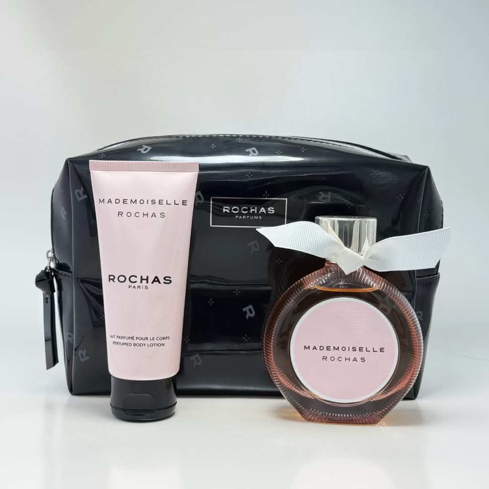 Rochas Mademoiselle Eau de Parfum Estuche 90 ml + Body Lotion 100 ml + Cartera de Mano