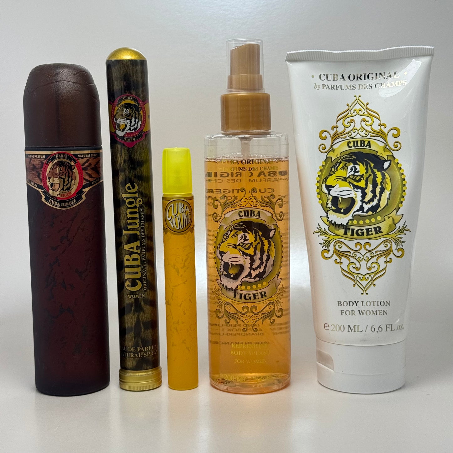 Cuba Tiger for Women Must Have Estuche Eau de Parfum 100 ml + Eau de Parfum 35 ml + Cuba Young 15 ml + Body Splash 200 ml + Body Lotion 200 ml